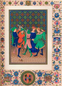 Scene from an illuminated manuscript