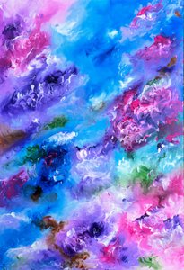 Vibrant Abstract Blooms by Kenneth Cowins