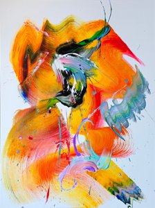 Vibrant Abstract Flow by Kenneth Cowins