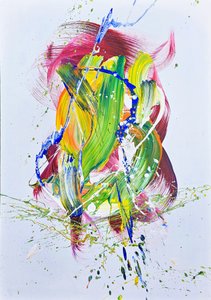 Vibrant Abstract Swirl by Kenneth Cowins