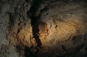 Human remains, Homul Center, Holmul, Guatemala, Maya, Francisco Estradabelli, 2008 (photo)
