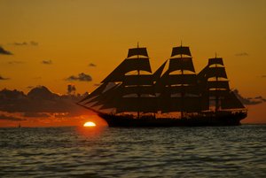 Square Rigger; Dar Pomorza, Sail race, Operation Sail Tall Ships; Sail Training Association by Kenneth Garrett