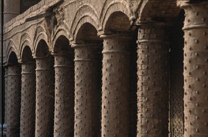 Caravanserai, ancient, Jewish trade post, Star of David on columns, Herat, 2004