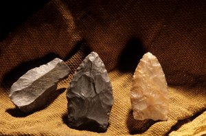Stone points, tools, artifacts, 2000