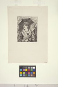 Shopper With Umbrella by Kenneth Hayes Miller