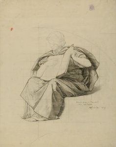 Iowa State Capitol Rotunda (Education, study for panel) by Kenyon Cox
