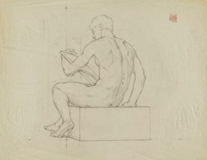 Iowa State Capitol Rotunda (Manufactures, study for panel) by Kenyon Cox