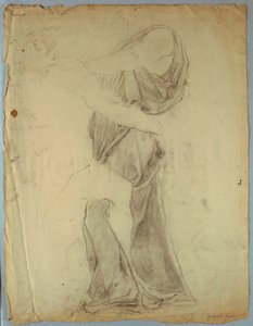 Drapery Study for "Jacob Wrestling with the Angel" by Kenyon Cox