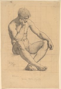 Seated Male Nude: Study for 