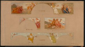 Sketches for a Decoration of a Private Library "B"