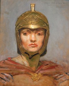 Study for Mural for Appellate Court Building, New York; Statute Law, Helmet for Figure of Force