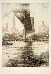 Brooklyn Bridge by Kerr Eby