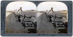 Conveying Salt to the Interior by Wheelbarrow Train, China by Keystone View Company