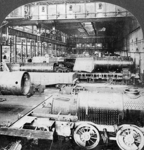 Erecting Shop, Baldwin Locomotive Works, Philadelphia, Pennsylvania, USA