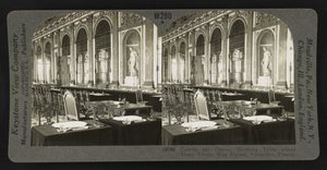 Galerie des Glaces, Showing Table Where Peace Treaty Was Signed, Versailles by Keystone View Company