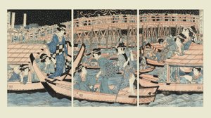 Cooling off by the Ryogoku Bridge