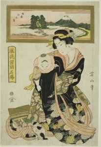 Enoshima in Sagami Province (Soshu Enoshima), from the series "Elegant Famous Places in the Various Provinces (Furyu shokoku meisho)"