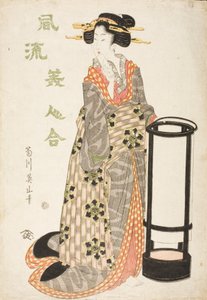 Woman by a Lantern by Kikukawa Eizan