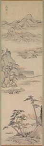 Landscape with Boaters by Kimura Kenkadō