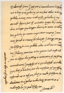 Letter from James I to His Son, Charles, Prince of Wales, 10th August 1623 by King James I