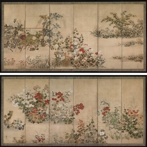 Flowers and Grasses by Kitagawa Sosetsu