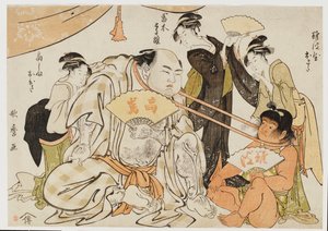 A Game of Neck Pull by Kitagawa Utamaro