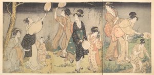 Catching Fireflies by Kitagawa Utamaro