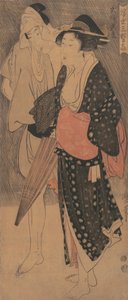 Couple in an Evening Shower by Kitagawa Utamaro