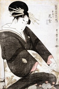 Courtesan Hanamurasaki of Tamaya by Kitagawa Utamaro