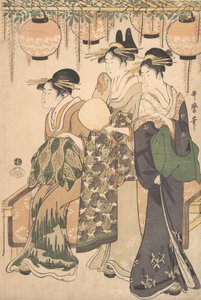 Courtesans Beneath a Wisteria Arbor, ca. 1795