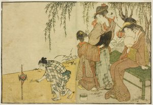 Enjoying Fireworks (from the illustrated book "Picture Book: Flowers of the Four Seasons," vol. 1)
