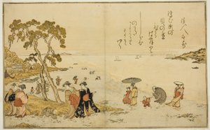 Gathering Shells at Low Tide, from the illustrated book 