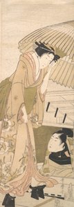 Landing-stage in the Snow by Kitagawa Utamaro