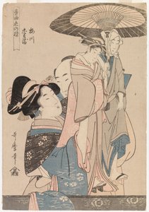 Loving Couple with Theatre Puppets by Kitagawa Utamaro
