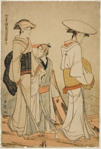 Pleasures of the Four Seasons: Colors and Scents of Flowers, Left by Kitagawa Utamaro