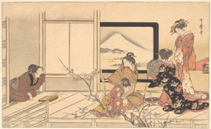 Preparing Food for the Warbler by Kitagawa Utamaro