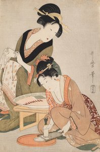 Preparing Raw Fish by Kitagawa Utamaro
