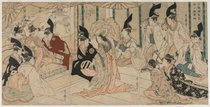 Scene Adapted from the Play The Treasury of Loyal Retainers Chushingura, Late 1790s by Kitagawa Utamaro
