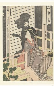 Waitress of the Matsu Higashiya Teahouse by Kitagawa Utamaro