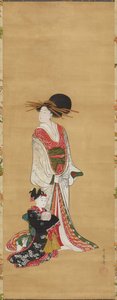 Standing Courtesan and Kamuro