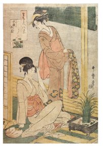 Sweetflag and Rocks in a Basin of Water from the Series Imitations of the Eight Views by Kitagawa Utamaro
