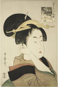 Tatsumi Roko, from the series Renowned Beauties Likened to the Six Immortal Poets by Kitagawa Utamaro