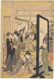 The Artist Kitao Masanobu Relaxing at a Party by Kitagawa Utamaro