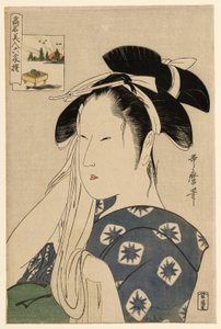 The Asahiya Widow, from the series "Renowned Beauties Likened to the Six Immortal Poets"