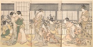Three Intoxicated Courtesans by Kitagawa Utamaro