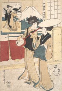 Two Tori-oi, or Itinerant Women Musicians of the Eta Class by Kitagawa Utamaro