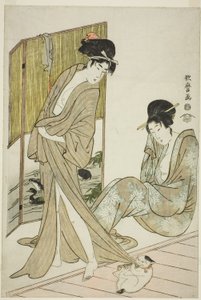 Two Young Women after a Bath by Kitagawa Utamaro