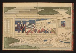 Viewing the Parade Down the Main Street, Nakanochō, in the Yoshiwara Pleasure Quarter by Kitagawa Utamaro