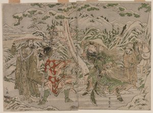 Winter Scene from the Romance of the Three Kingdoms by Kitagawa Utamaro