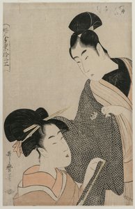 Woman Measuring a Mans Gown from the series Twelve Occupations of Women, late 1790s